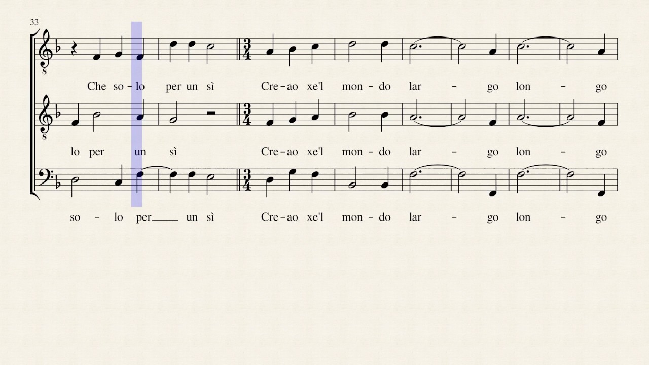 a cappella lyrics Imitazione del veneziano TTB