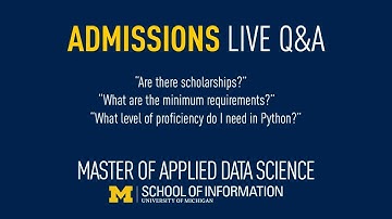 Master of Applied Data Science - Admissions Live Q&A