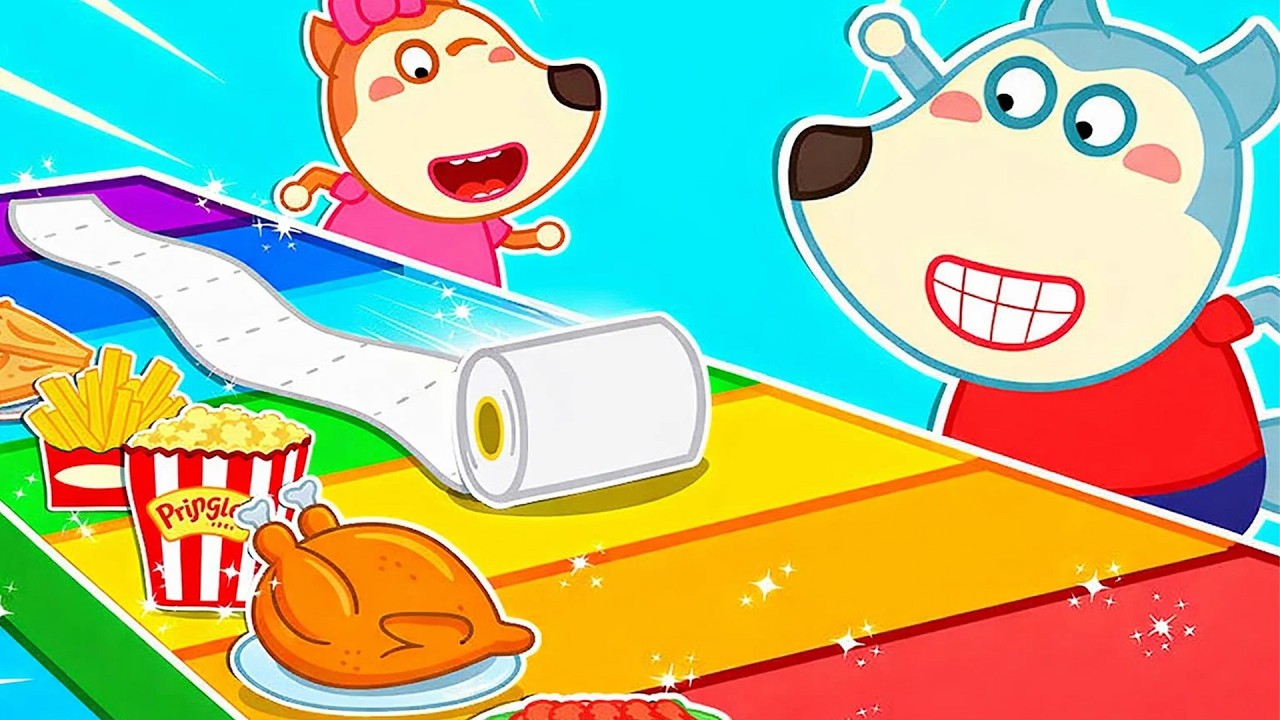 Elige el color adecuado para comer🍔Comida colorida | Wolfoo en Español