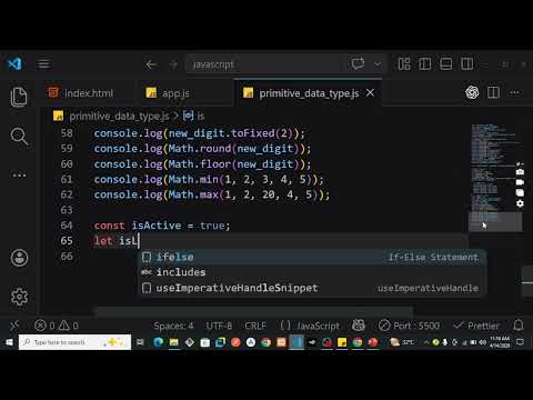 08 Boolean & Other Primitive Datatype