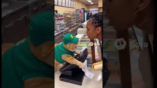 Cat cashier 🐱 #memes #funny #funnymemes #relatable #cat #cute #viralmemes