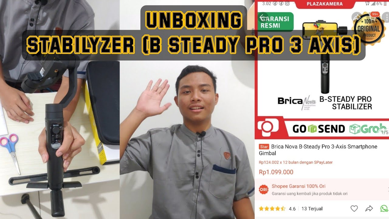 unboxing review brica b steady pro 3 axis shopee YouTube
