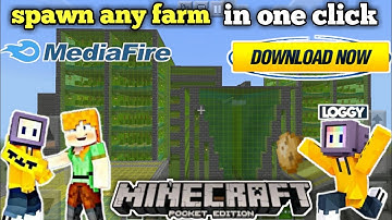 spawn any farm in one click || minecraft pocket edition || by national gamerz