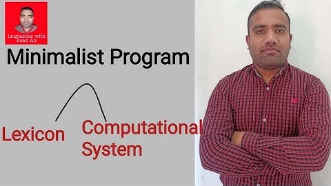 Minimalist Program ll Components of MP ll Linguistics with Asad Ali