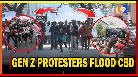 25TH PROTESTS UPDATE : Gen Z Protesters Defy Police Barricades as they march along Moi Avenue