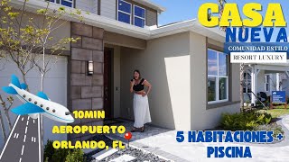 Casa NUEVA en venta EN ORLANDO FLORIDA, 12 min del aeropuerto y 13 minutos de Lake Nona, con piscina