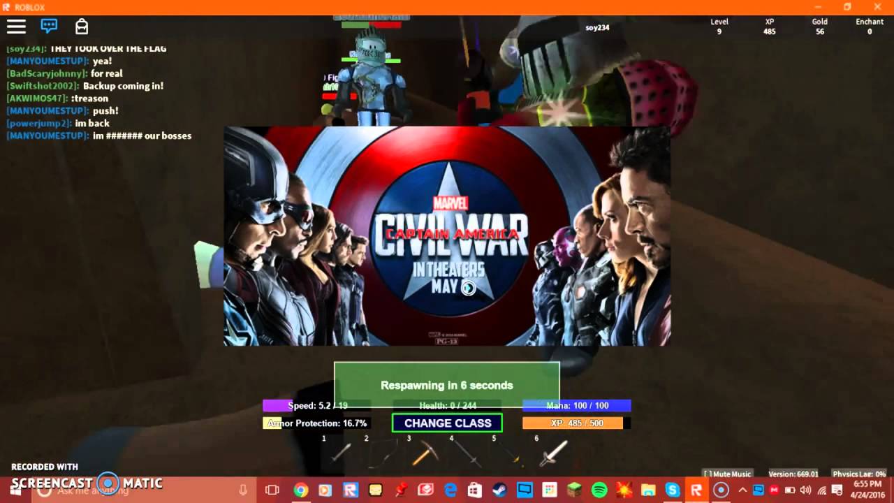 Roblox Soy234 Field Of Battle Captain America Civil War W Intro Outro By Soy234 - 