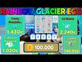 100,000 Tokens RAINBOW ONLY GLACIER EGG In Clicker Simulator Roblox! BEST PETS in Clicker Sim!