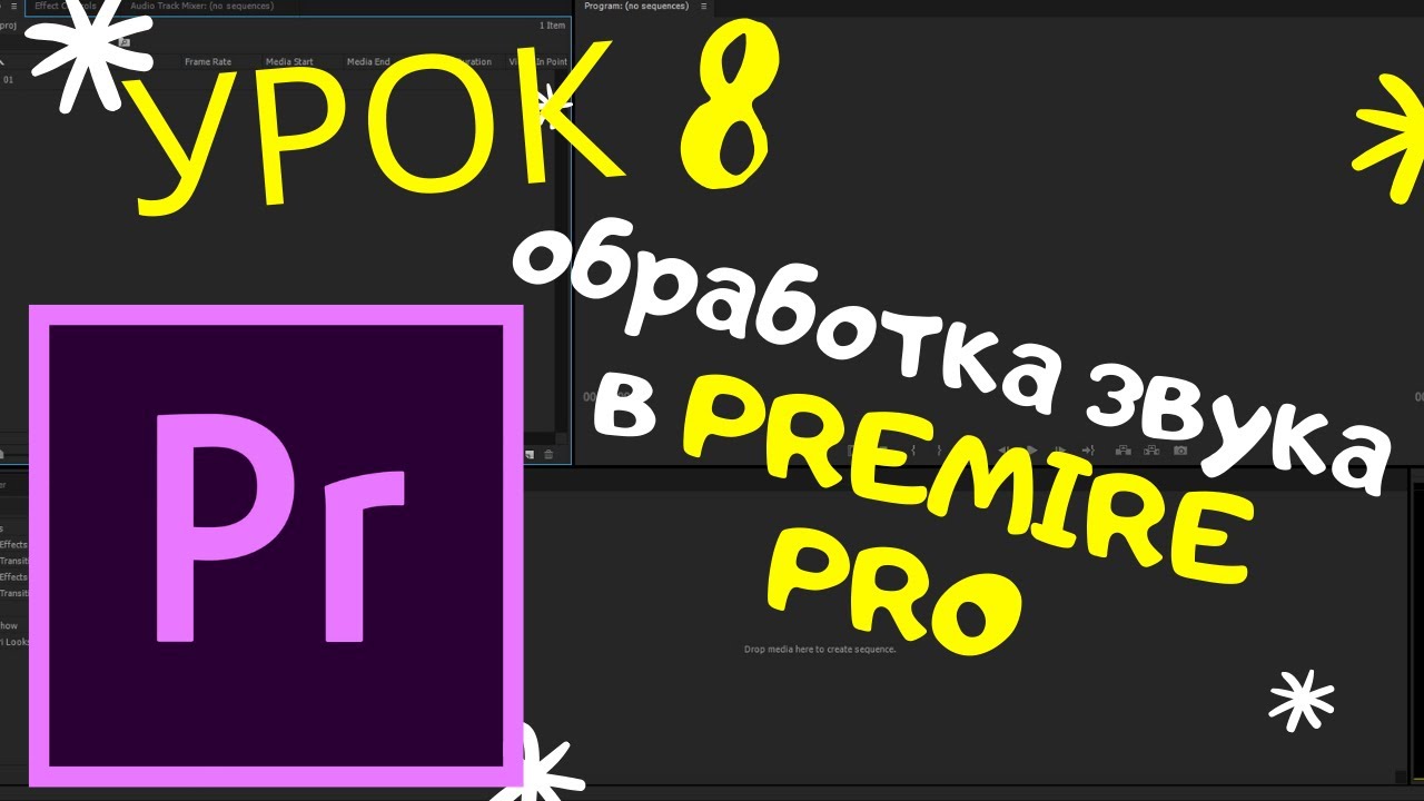Обработка ЗВУКА в PREMIERE PRO / Урок 8