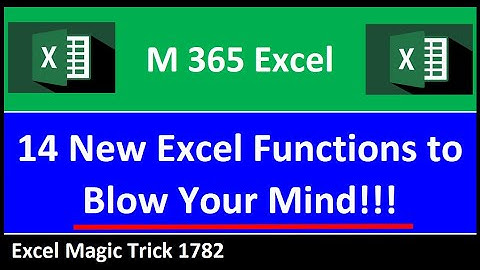 14 New Excel Worksheet Functions That Will Blow Your Mind! Excel Magic Trick 1782