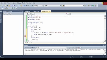 Visual C++ 2010 Tutorial 11 - Basic Exception Handling