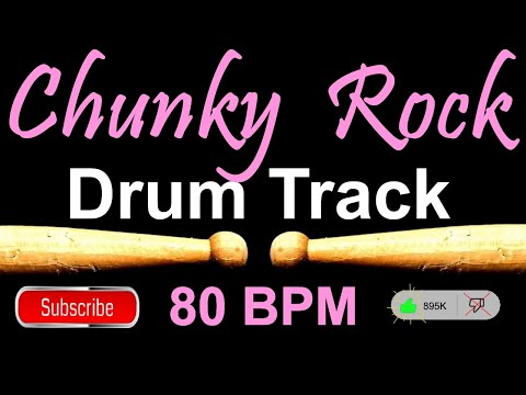 chunky-drum-beat-80-bpm-funk-rock-groove-drum-tracks-for-bass-guitar-#320