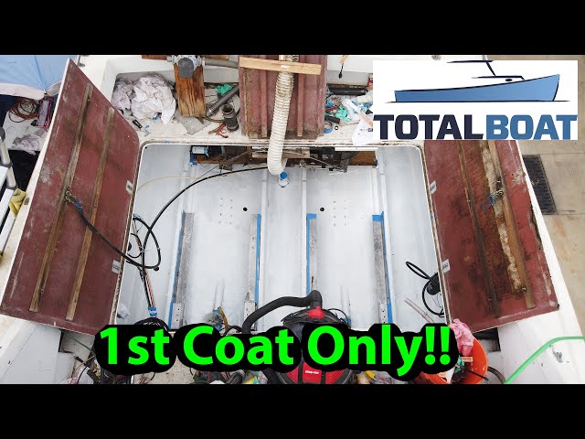 TotalBoat TotalBilge Epoxy Based Bilge Paint for Boat Bilges, Bulkheads,  Engine Rooms and Locker Areas (White