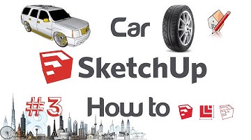 SketchUp 2014 - How to make a car - #3 - Wheels