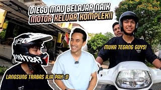 DIEGO MINTA OBOY DIAJARIN BAWA MOTOR VESPA MATIC!