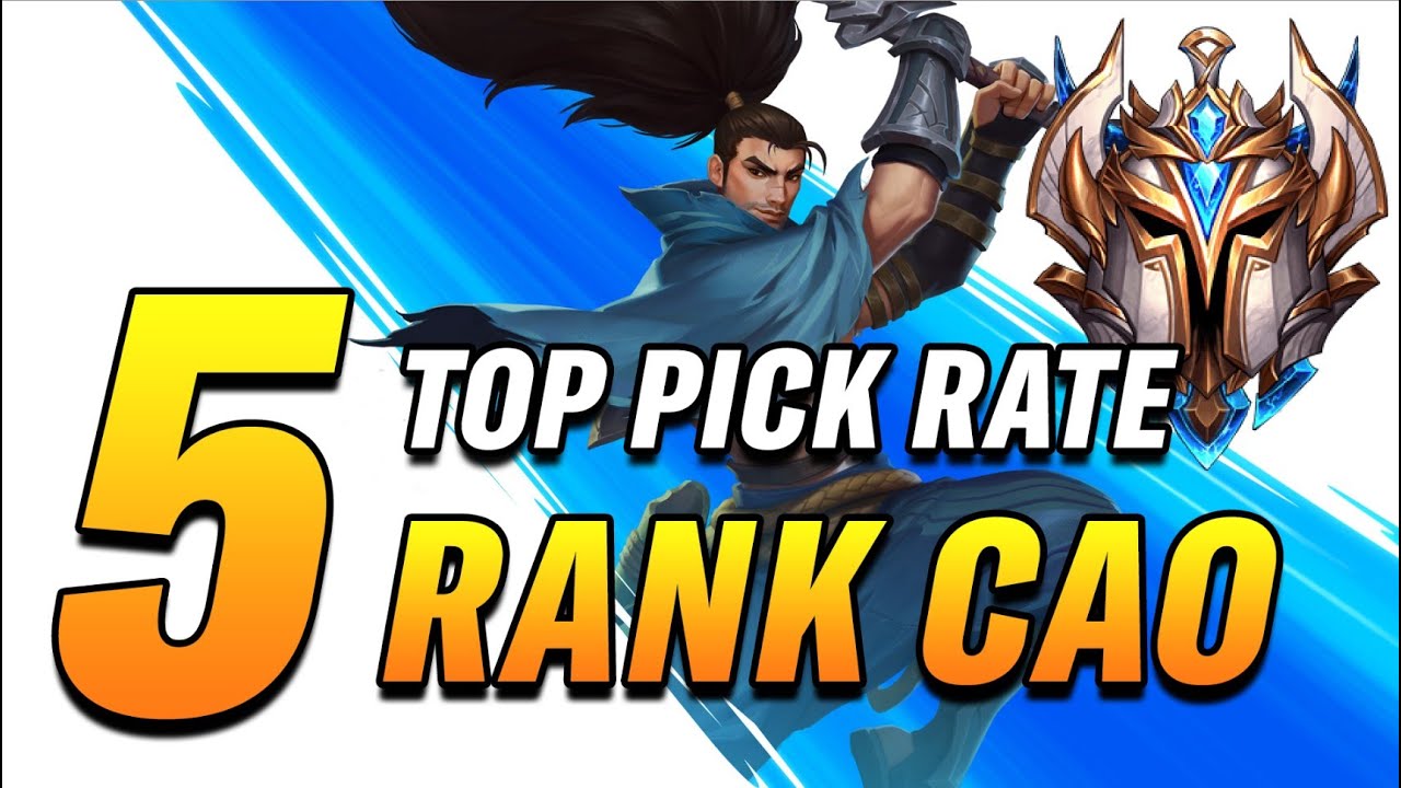 TOP 5 TƯỚNG RANK CAO TIN DÙNG NHIỀU NHẤT TỐC CHIẾN | YASUO & YONE KHÔNG CÓ CỬA!