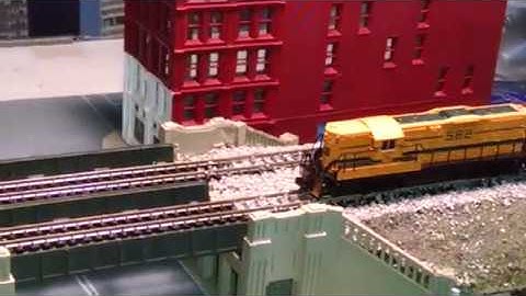 MODEL TRAINS My Small N Scale Shelf Layout and Test Track