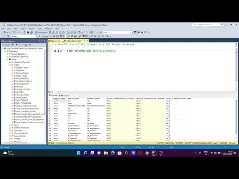 Video: Kā SQL serverī atlasīt shēmu?