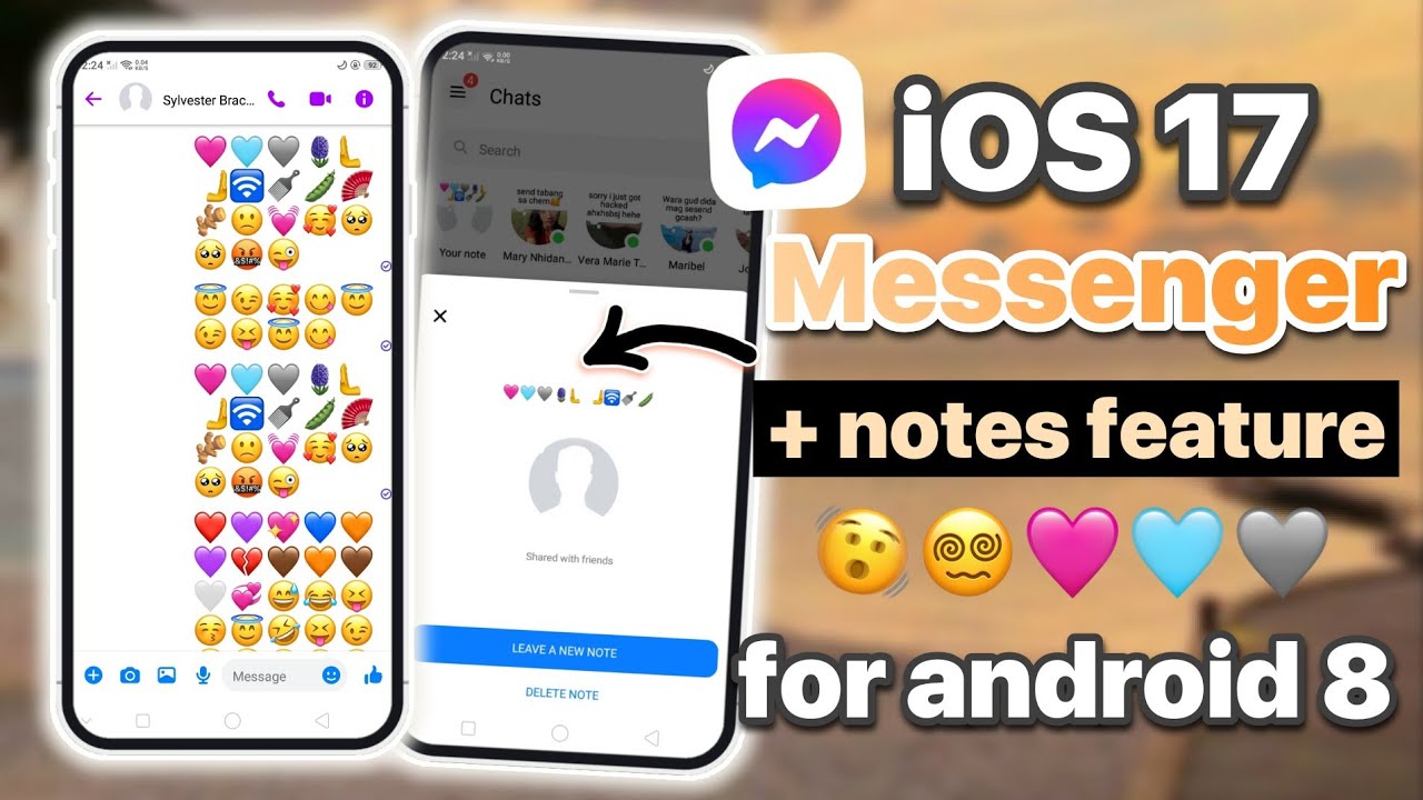 iOS 17 Messenger with iOS Notes Feature for Android 8 - YouTube