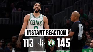 INSTANT REACTION: Celtics improve to 19-0 at home with blowout win over Houston Rockets