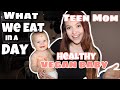 MOM + BABY: WHAT I EAT IN A DAY| HEALTHY