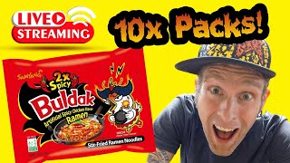 Episode L59: 10 Packs of Samyang 2x Hot and Spicy Fire Noodle Ramen!?