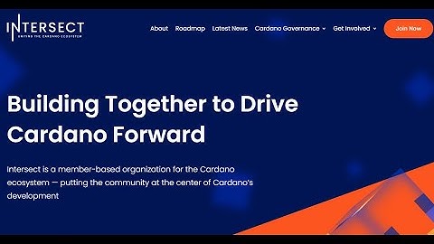 Intersect - Cardano Governance