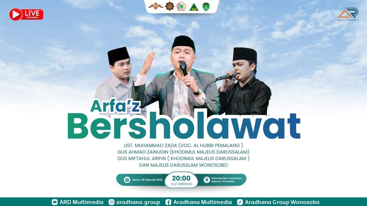 🔴 LIVE | ARFA’Z BERSHOLAWAT | Bersama Ust. Muhammad Zada, Gus Ahmad Zainudin & Gus Miftahul Arifin