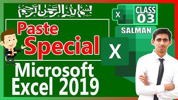 Paste & Paste special in Microsoft Excel 2019 In Urdu/Hindi