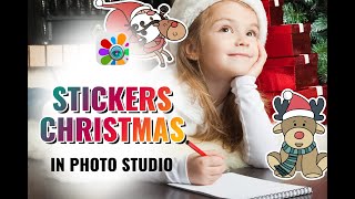 Рождественские Стикеры для фото в Фотостудии | Праздничная Обработка Фото | Фоторедактор на Андроид screenshot 1