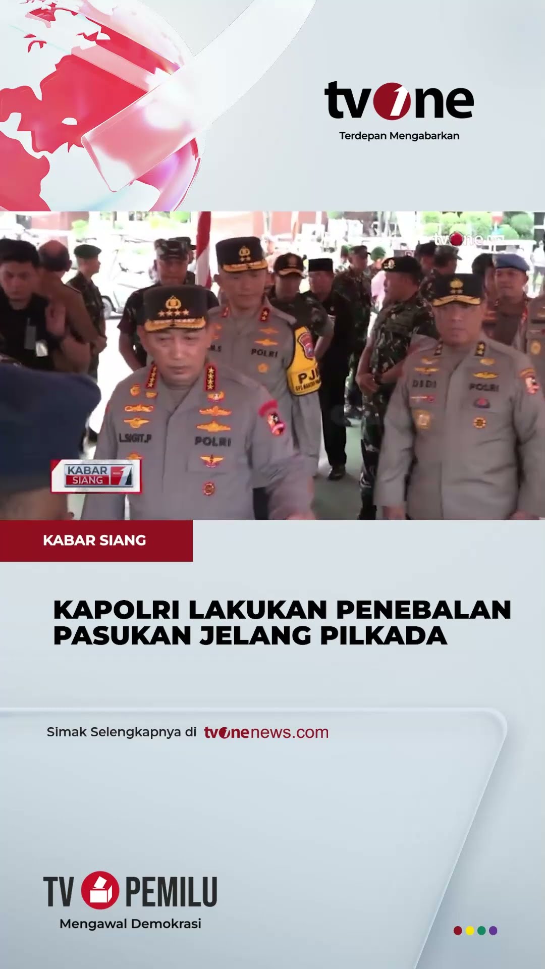 Sekitar 7.782 Pasukan Diterjunkan Guna Pengamanan Pilkada 2024 | tvOne