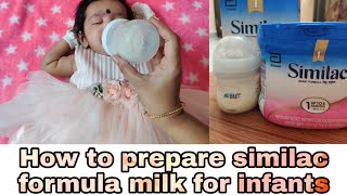 HOW TO MIX FORMULA MILK FOR INFANTS || MILK POWDER PREPARATION || SIMILAC STAGE 1