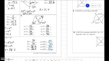 Unit 7: Rhombi and Squares