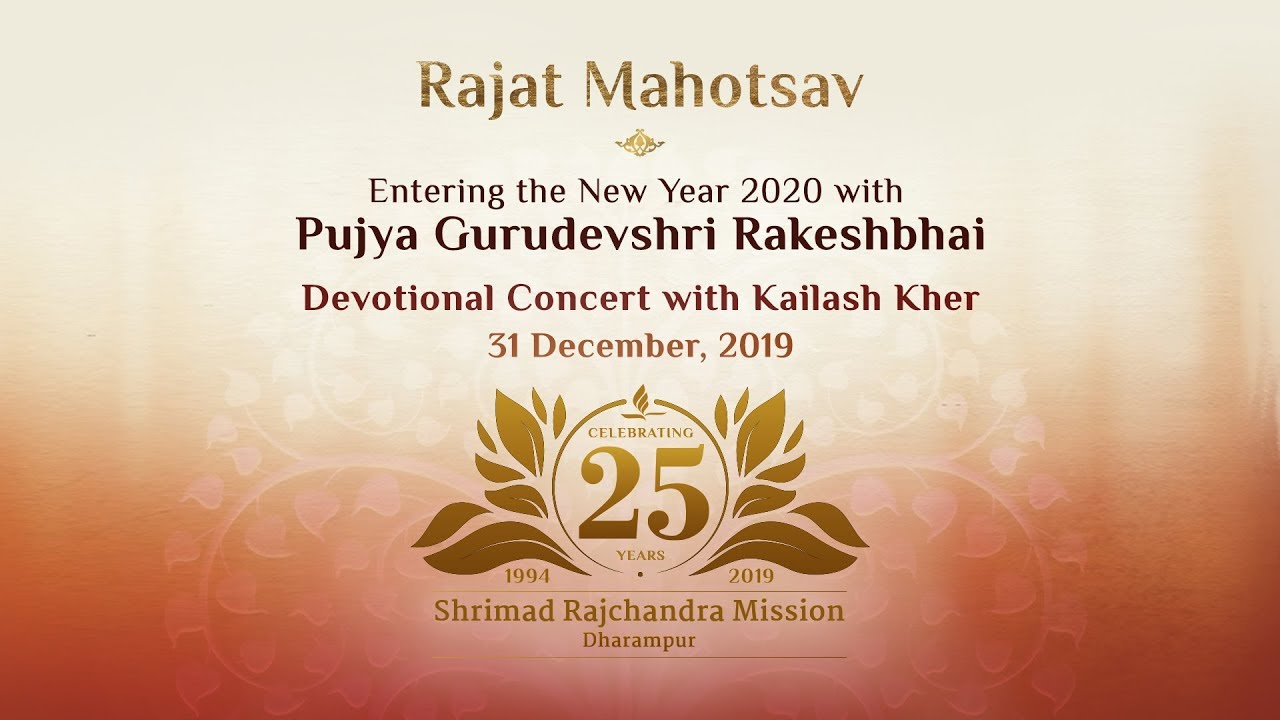 Entering the New Year 2020 with Pujya Gurudevshri | Divine Concert by Kailash Kher | Rajat Mahotsav