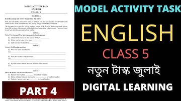 Class 5 English Part4 (ইংরাজী নতুন) Model Activity Task II মডেল অ্যাক্টিভিটি টাস্ক পঞ্চম শ্রেণি