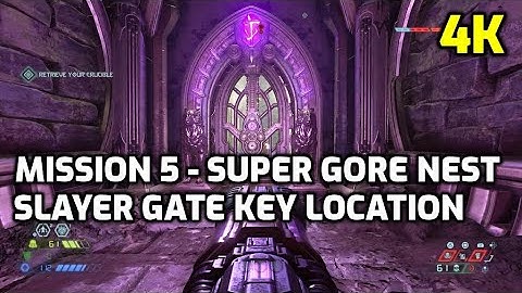 DOOM ETERNAL - SUPER GORE NEST SLAYER GATE KEY LOCATION (4K/60FPS)