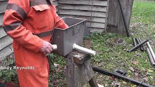 Intercept tank for rainwater harvesting system, threaded boss connection,  gutter debris filter.