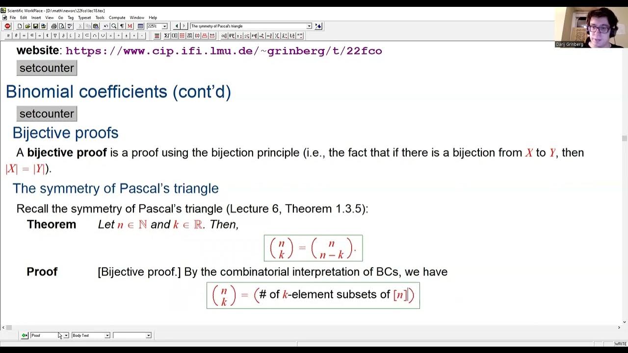 Math 222 Fall 2022: Enumerative Combinatorics, Lecture 18 part 1 - YouTube