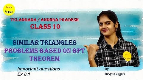 Class 10 Similar Triangles Ex 8.1| Problems based on BPT| Telangana |AP
