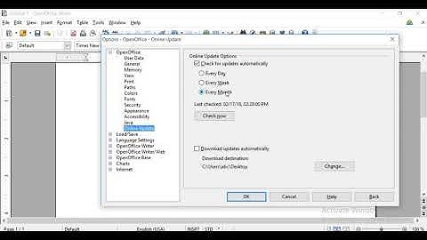 Open Office Writer Options in Tools Menu