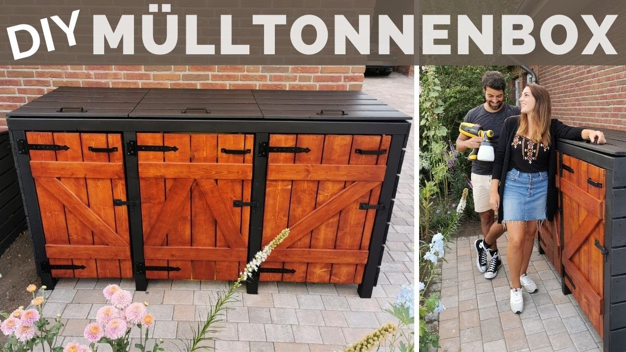 Mülltonnenbox selber bauen  Mülltonnenverkleidung DIY Anleitung