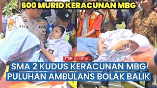 Viral, Puluhan Ambulans Bolak-balik SMA Negeri 2 Kudus Angkut Siswa Keracunan MBG