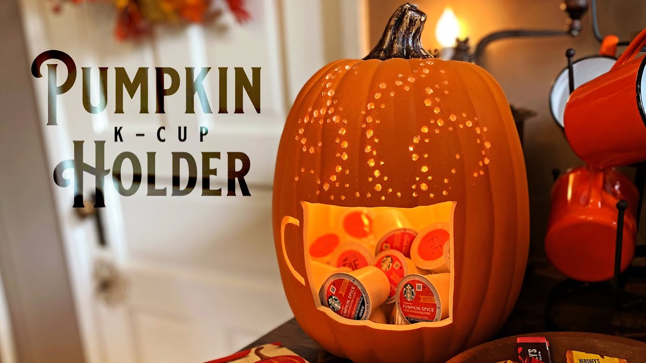 Pumpkin K-Cup Holder - DIY Fall Coffee Bar idea - Coffee Cup Pumpkin ...