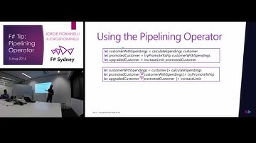 Write Clean Code using the Pipelining Operator in F# - F# Sydney