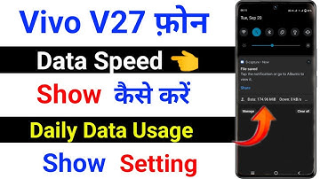 How To Show Data Speed On Vivo V27 । How To Show Daily Data Usage On Vivo V27