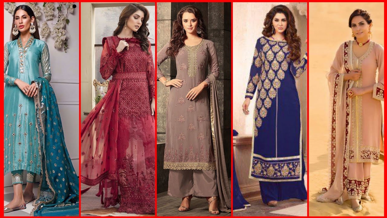 Anarkali style kurtis & anarkali dress designs beautiful idaas embroidery work dresses for eid 2022