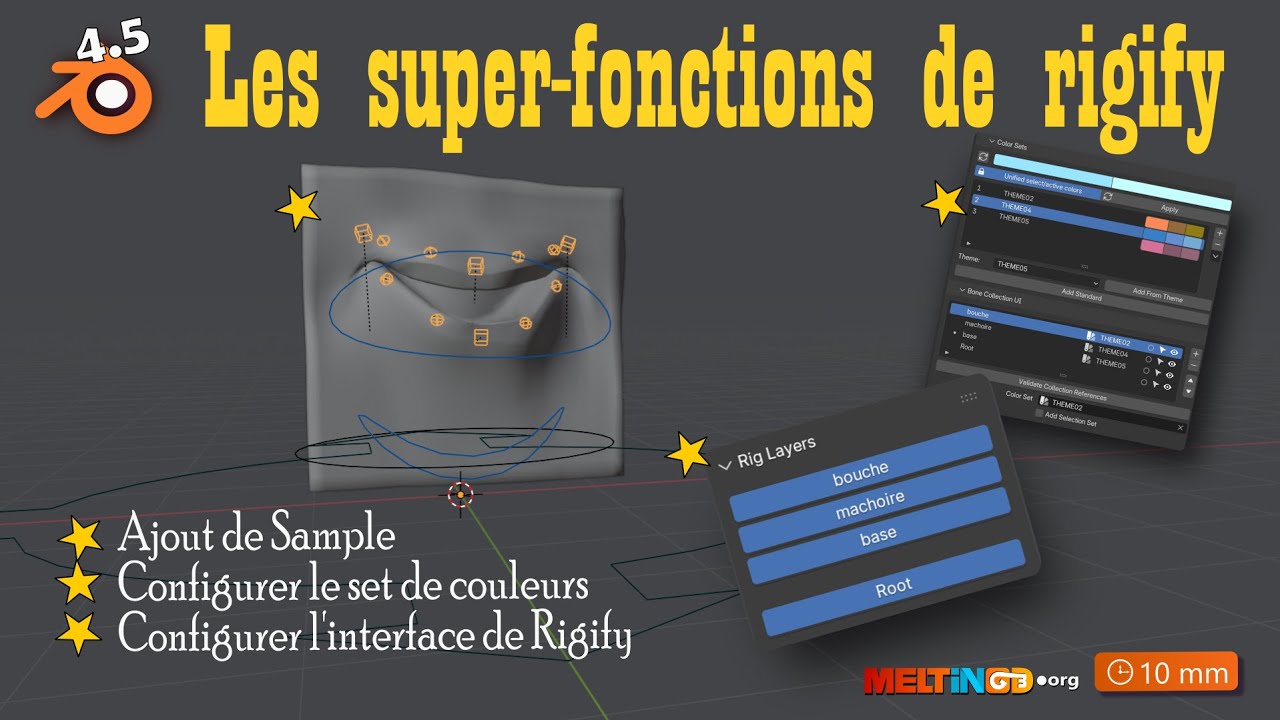 Les super fonctions de RIGIFY - Tutoriel Blender gratuit en Français - samples