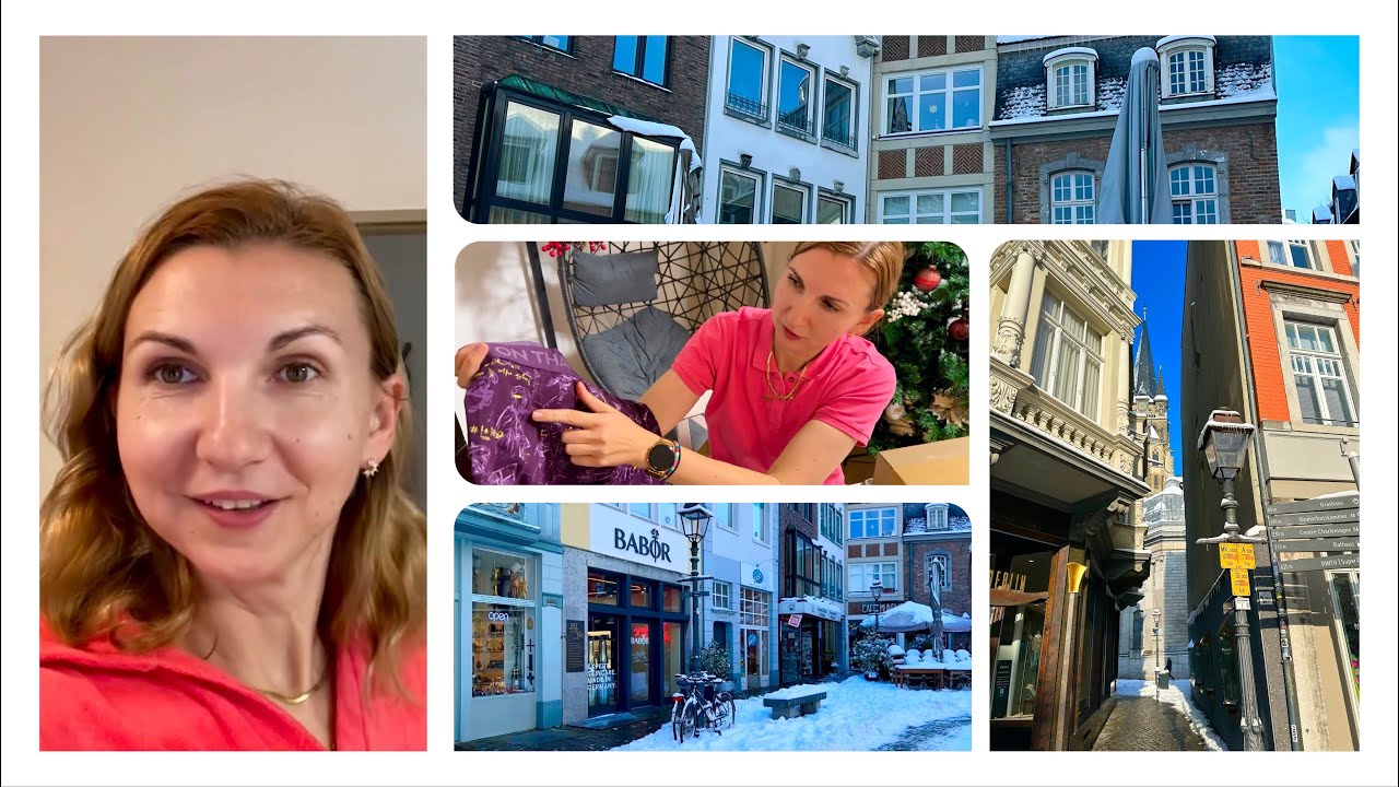 Прогулка по Ахену 🇩🇪 Автобусы не Ходят ❄️ Распаковка Коробочек 😁 Влог 18.01.2024