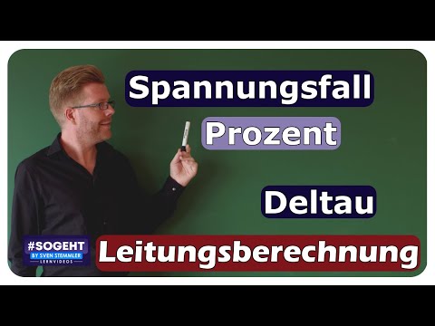 Video: Wie berechnet man den Prozentsatz des Spannungsabfalls?