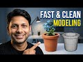 Flower Pot Modeling & UV Unwrapping: Fast & Clean